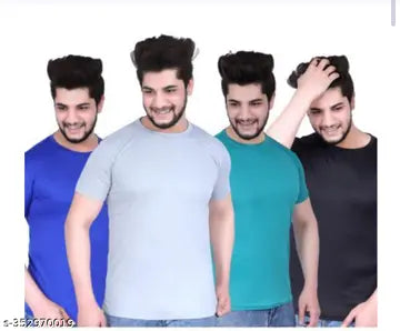 Men's T-Shirts - Pack of 4 (Assorted Colors)