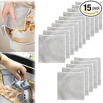 Multifunctional Non-scratch Wire Dishcloth - Pack of 15