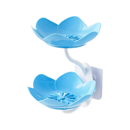 Drain Wall Mounted Double Layer Soap Tray (Random color)