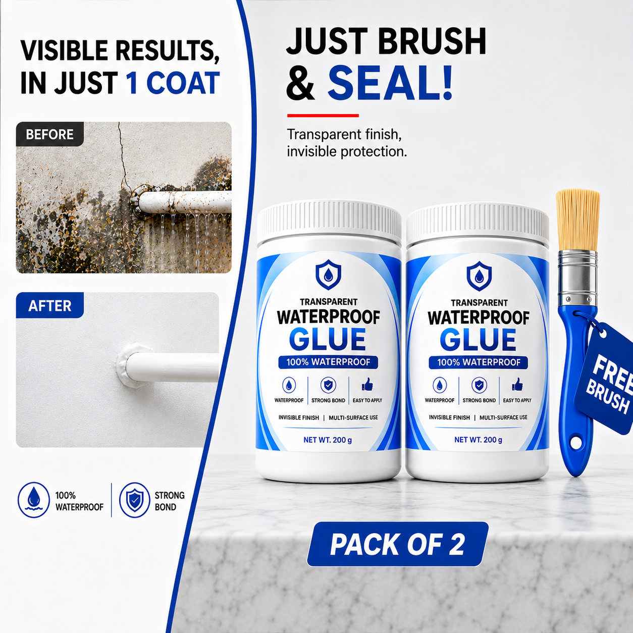SS Transparent Waterproof Glue (Buy 1 Get 1 Free)