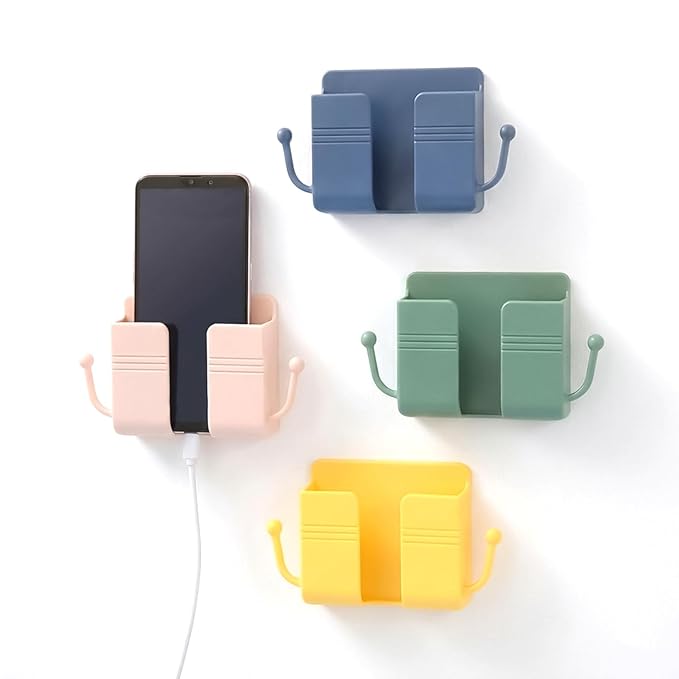 Wall Mount Self-Adhesive Wall Storage Mobile Holder (Pack of 4)