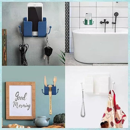 Wall Mount Self-Adhesive Wall Storage Mobile Holder (Pack of 4)