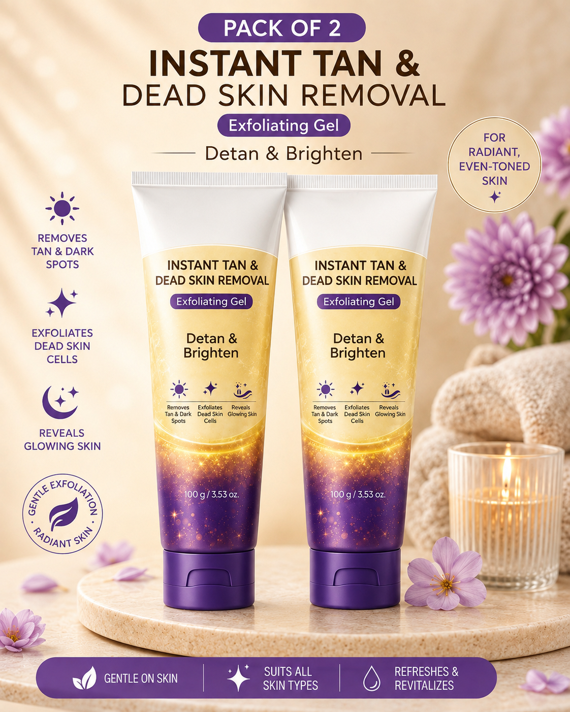 Instant Tan Removal 100G Each Pack Of 2