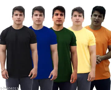 Men's T-Shirts - Pack of 5 (Assorted Colors)