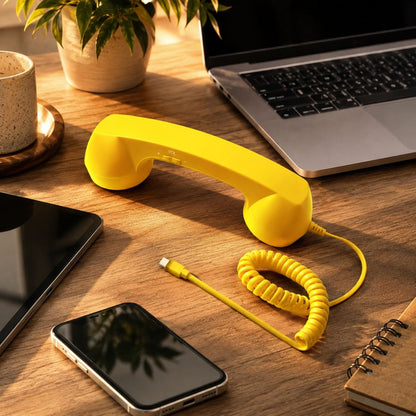 Retro Wired Phone Receiver with Volume Control