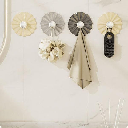 Petal Shaped Adhesive Wall Hooks 5 PCS