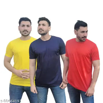 Men's T-Shirts - Pack of 3 (Assorted Colors)