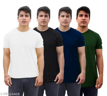 Men's T-Shirts - Pack of 4 (Assorted Colors)