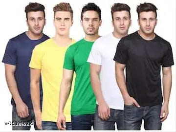 Men's T-Shirts - Pack of 5 (Assorted Colors)