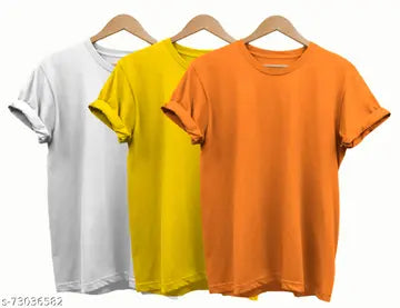 Men's T-Shirts - Pack of 3 (Assorted Colors)