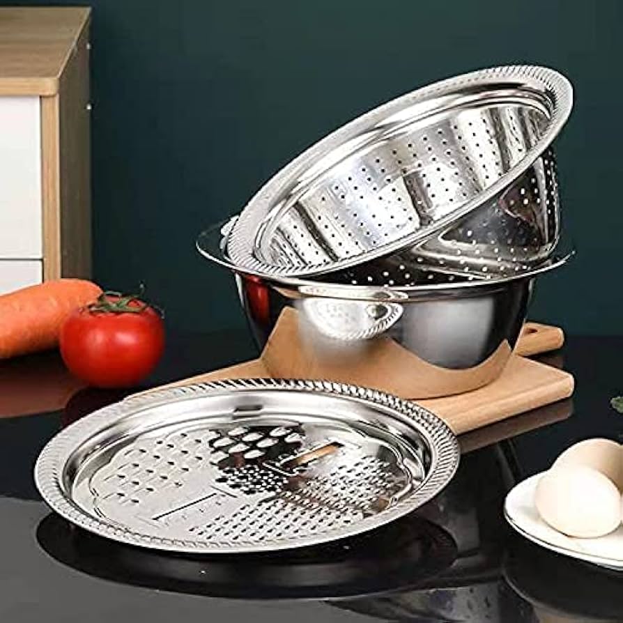 Stainless Steel Kitchen Drain Basket Set 3 in 1