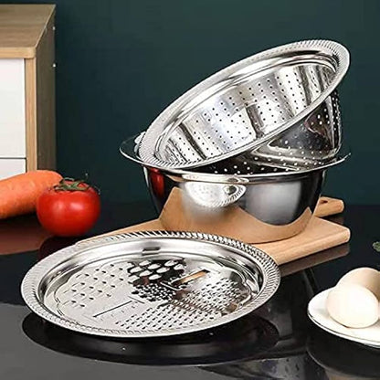 Stainless Steel Kitchen Drain Basket Set 3 in 1