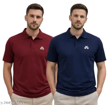 Cotton Men's T-Shirts - Pack of 2 (Assorted Colors)