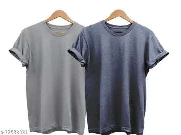 Stylish Men's T-Shirts - Pack of 2 (Assorted Colors)