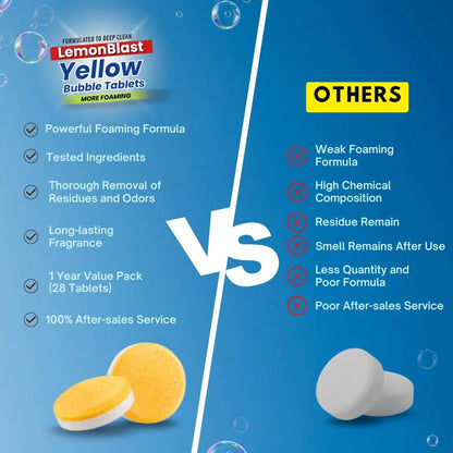Lemonblast Yellow Bubble Tablets for Deep Cleaning 24 PCS