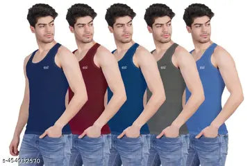 Cotton Men's Vests - Pack of 5