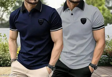 Matty Stylish Men's T-Shirts - Pack of 2 (Assorted Colors)