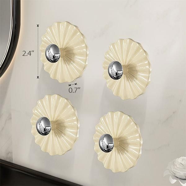 Petal Shaped Adhesive Wall Hooks 5 PCS