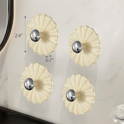 Petal Shaped Adhesive Wall Hooks 5 PCS