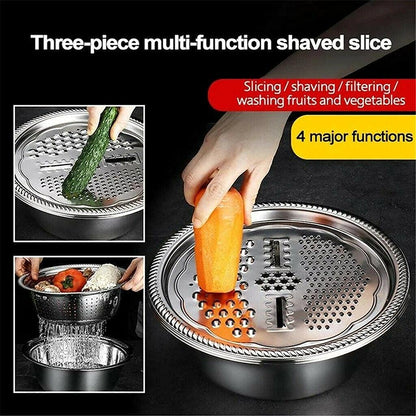 Stainless Steel Kitchen Drain Basket Set 3 in 1