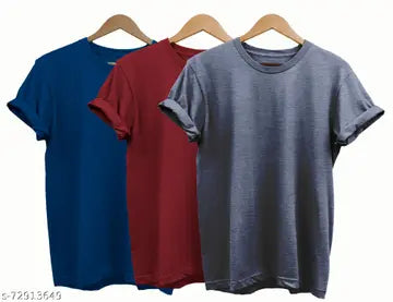 Men's T-Shirts - Pack of 3 (Assorted Colors)