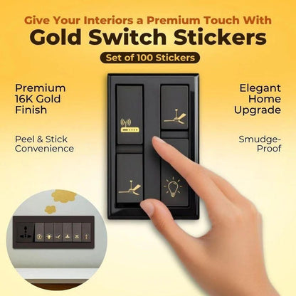 Gold Switch Stickers Set Of 300