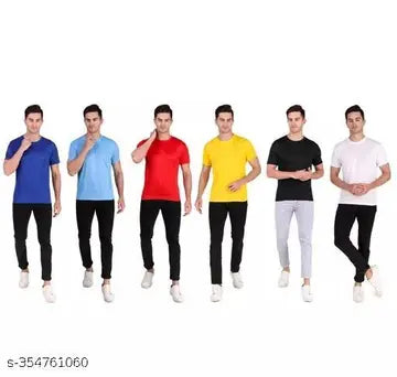 Men's T-Shirts - Pack of 6 (Assorted Colors)