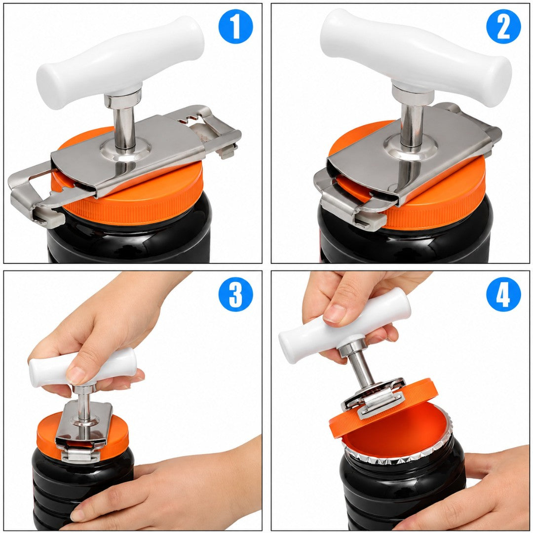 Stainless Steel Can Opener Adjustable Jar Openers