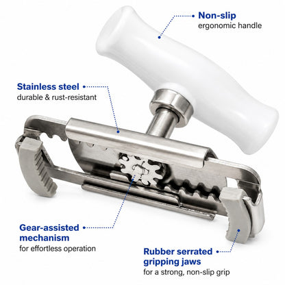 Stainless Steel Can Opener Adjustable Jar Openers
