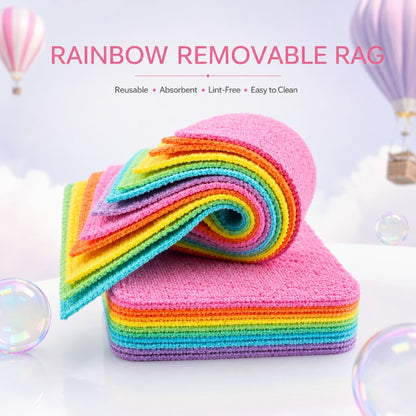 Rainbow Microfiber Dish Cleaning Sponges (12 Pieces)