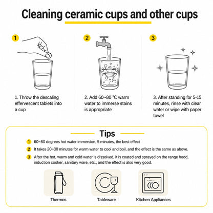 Active Oxygen Descaling Scale Remover,Kitchen Tablets (10 Pcs)