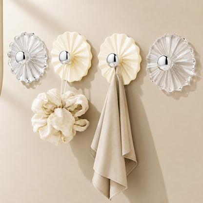 Petal Shaped Adhesive Wall Hooks (5Pcs)