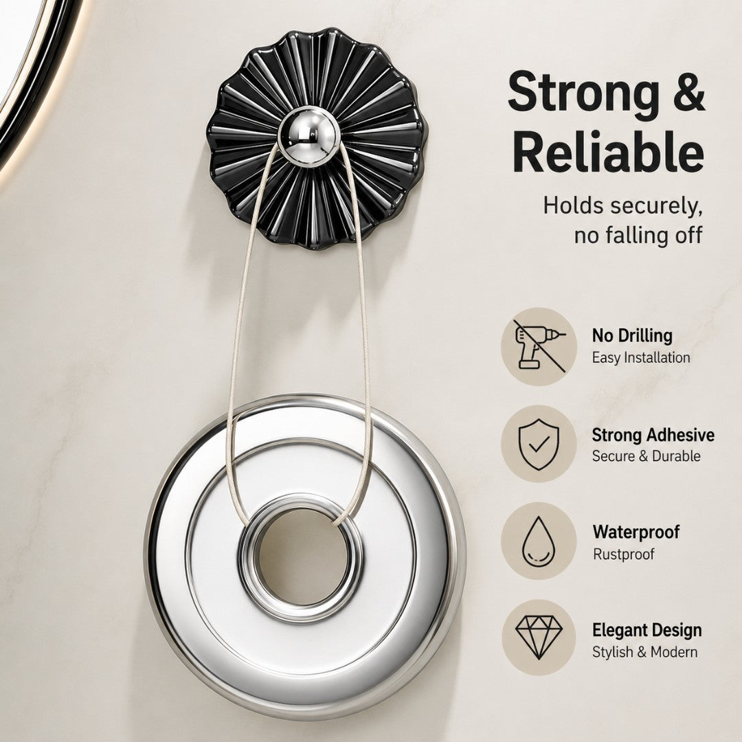 Petal Shaped Adhesive Wall Hooks (5Pcs)