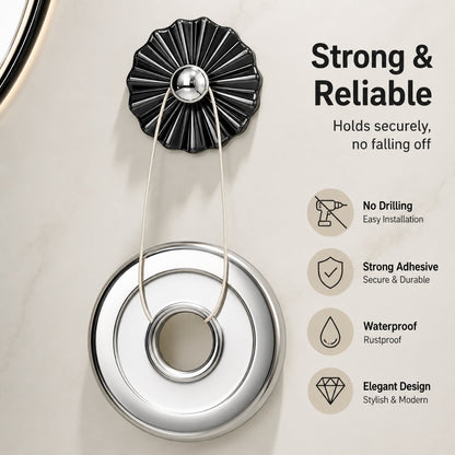 Petal Shaped Adhesive Wall Hooks (5Pcs)