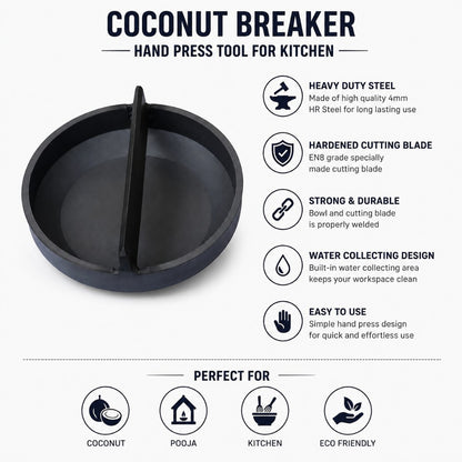 Coconut Breaker Hand Press Tool for Kitchen