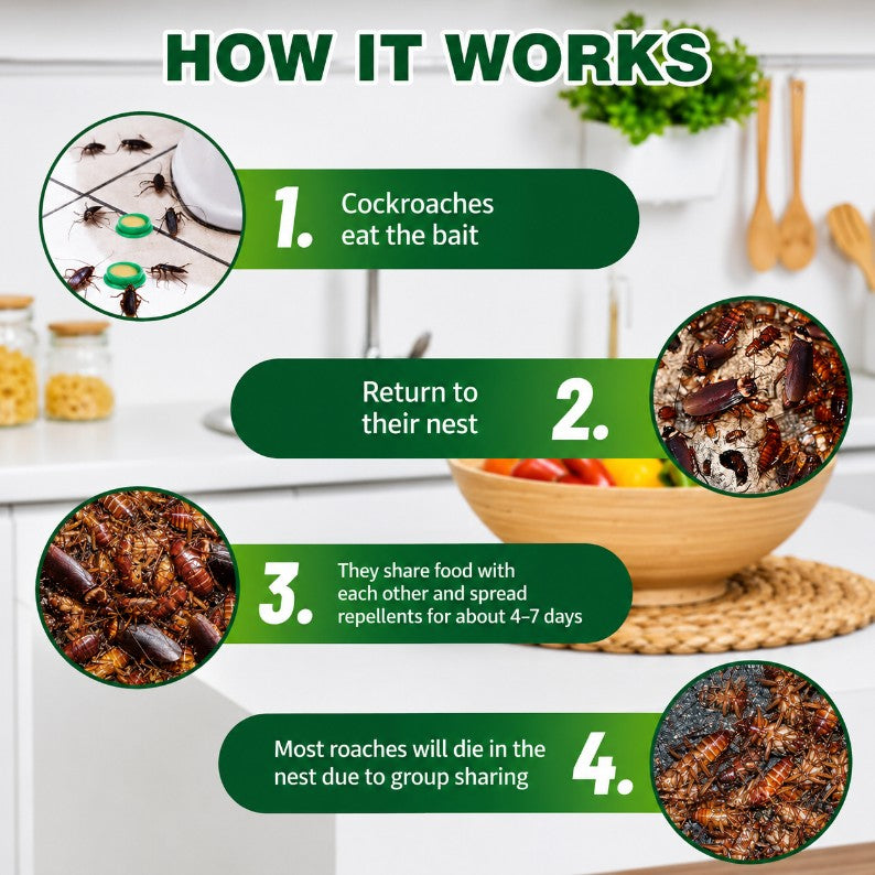 Roach Killer Indoor Infestation, Cockroach Killing Traps Indoor/Outdoor(pack of 24 pcs)