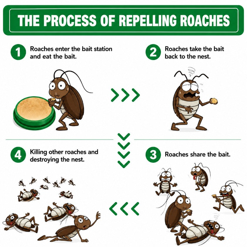 Roach Killer Indoor Infestation, Cockroach Killing Traps Indoor/Outdoor(pack of 24 pcs)