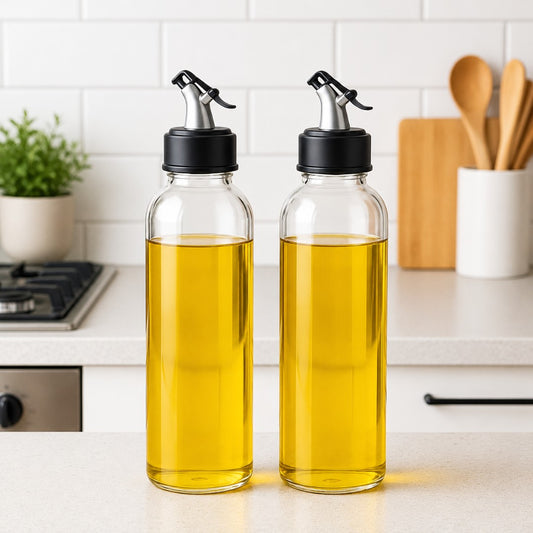 Spill-Proof Transparent Cooking Oil bottle (Buy 1 Get 1 Free)