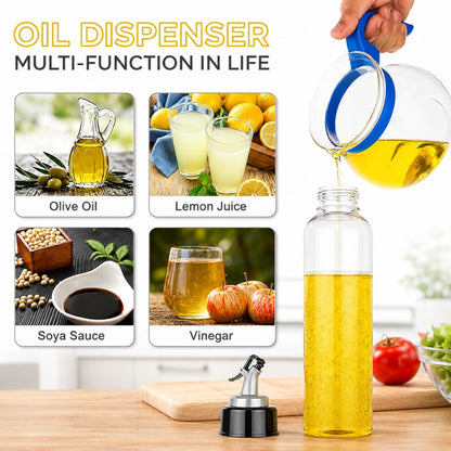 Spill-Proof Transparent Cooking Oil bottle (Buy 1 Get 1 Free)