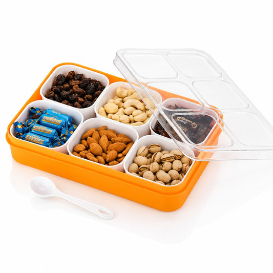 6-in-1 Masala Box for Kitchen with spoon