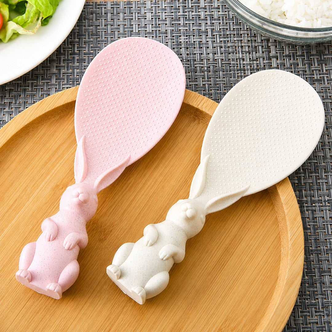 Rabbit Standing Non-stick Rice Spoon in Assorted Color - Pack of 2