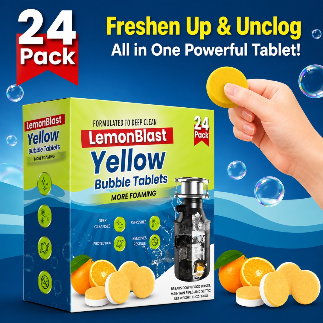 Lemonblast Yellow Bubble Tablets for Deep Cleaning 24 PCS