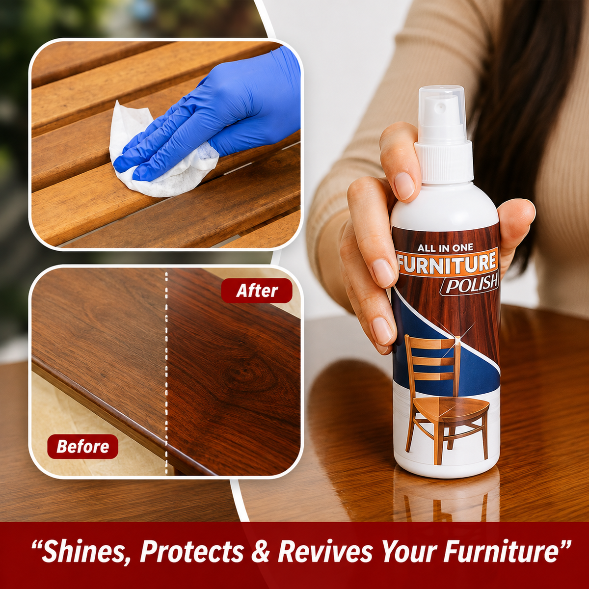 All in One Furniture Polish - Pack of 3