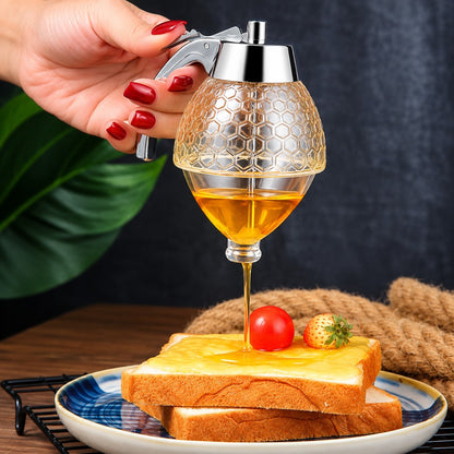 Honey Dispenser - Maple Syrup Dispenser Glass - Glass Honey Pot