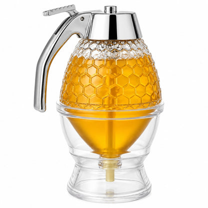 Honey Dispenser - Maple Syrup Dispenser Glass - Glass Honey Pot