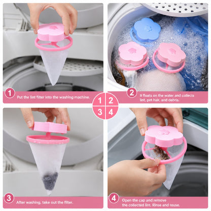 Washing Machine Floating Lint Mesh Bag - Pack of 3