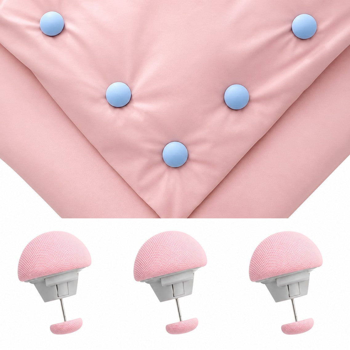 Mushroom Shape Quilt Bedsheet Fixing Clips Pack of 6