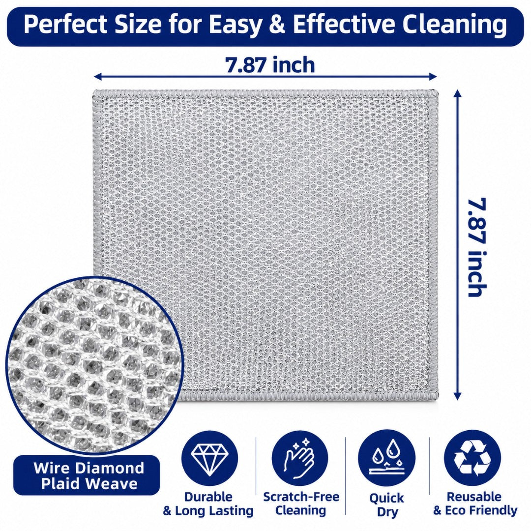 Multifunctional Non-scratch Wire Dishcloth - Pack of 5