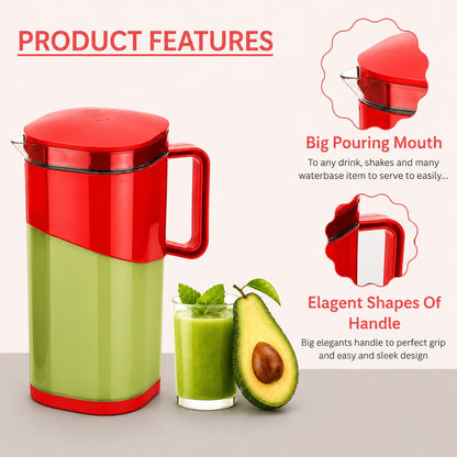 Plastic Water Jug with 4 Glasses in assorted colors