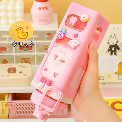 700ml Kawaii Water Bottle with Straw – Assorted Colors